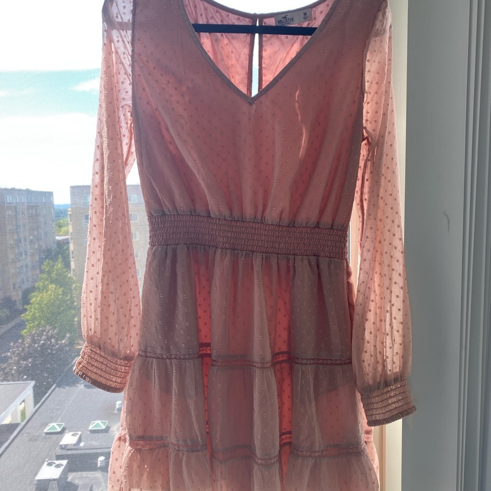 Blush pink long sleeve Hollister dress